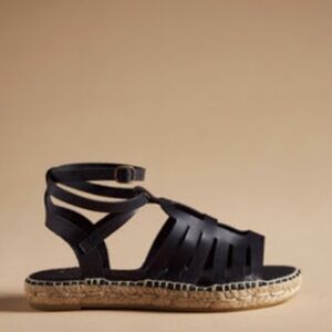 By Anthropologie Espadrille Sandals (Black)